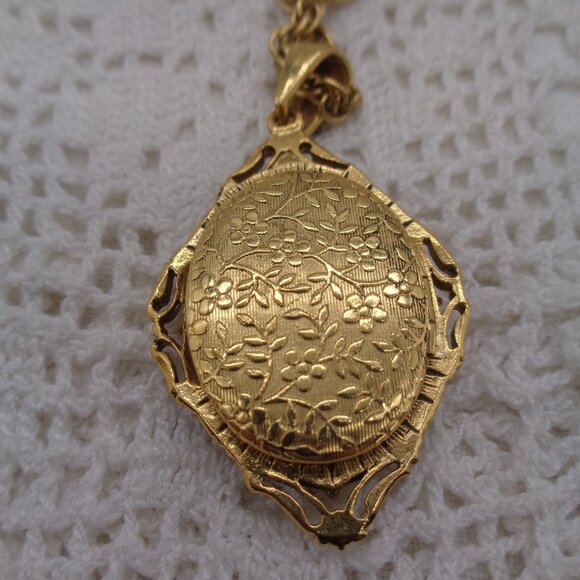 Vatican Library Enamel Cross Locket Pendant Necklace AB Rhinestones - Picture 4 of 7